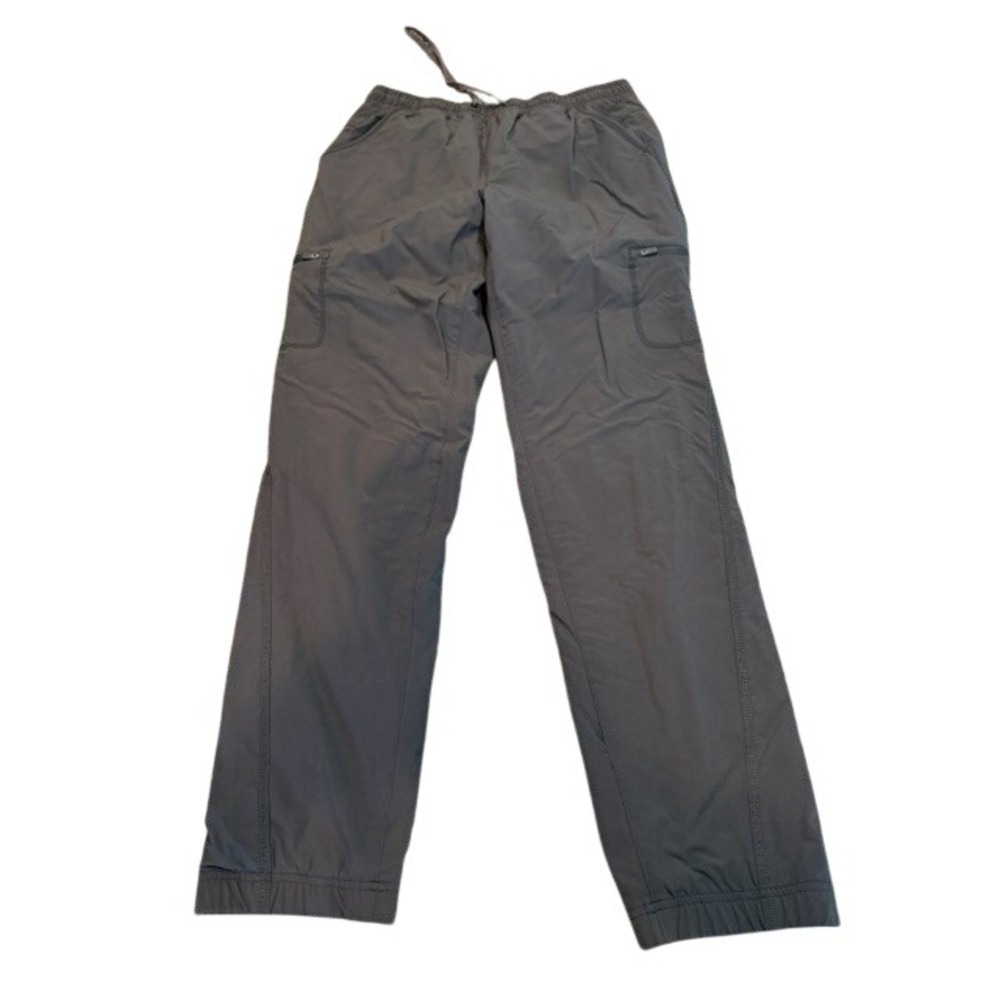 Eddie Bauer Womens 6 Gray Fleece Lined Cargo Joggers Insulated Hiking Pants EUC